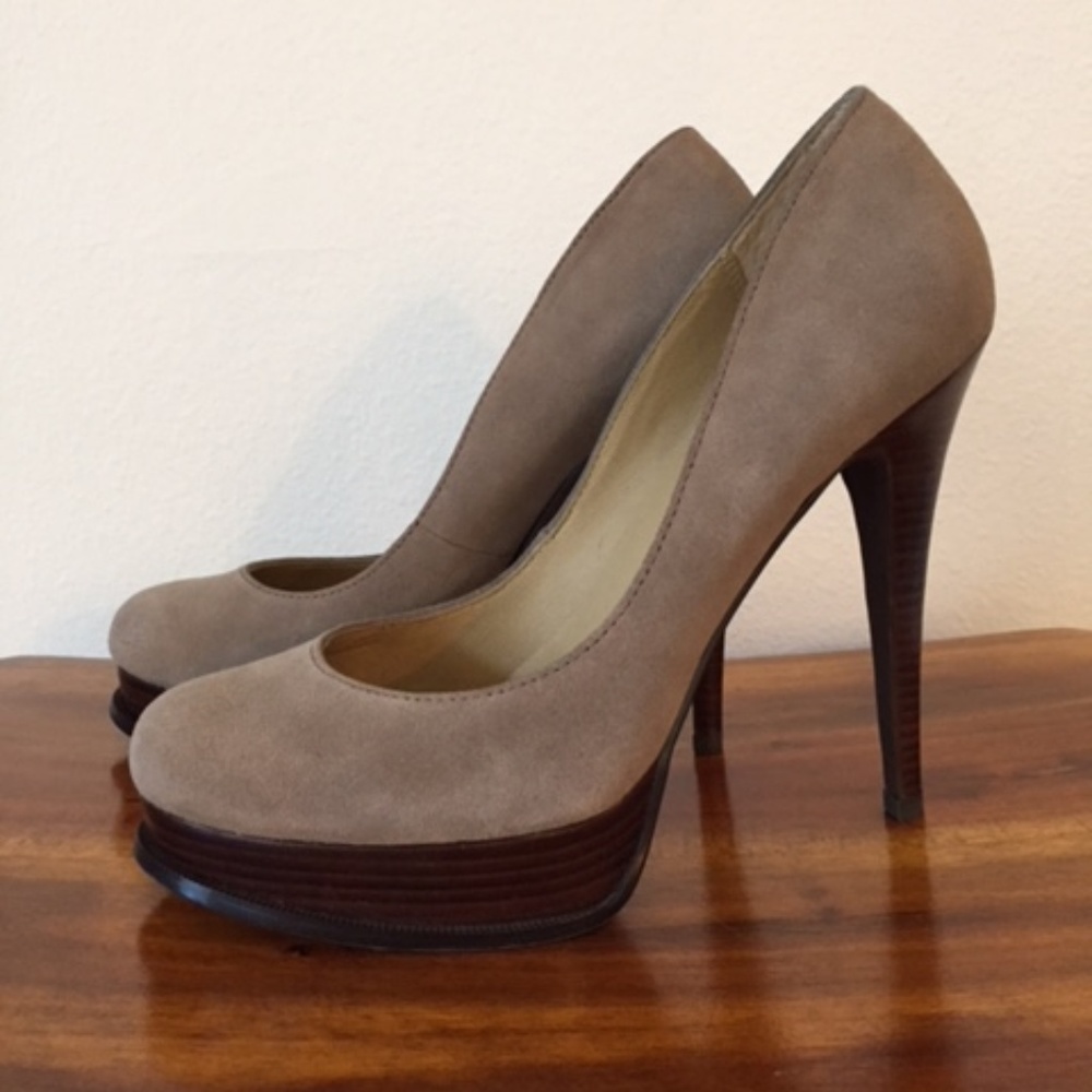 levity 'Dalia' Platform Heels in Taupe